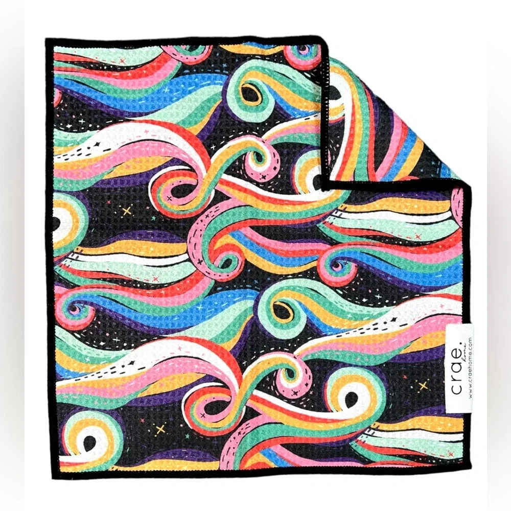🆕 Colorful Microfiber Square Wash Cloth - Whimsical
